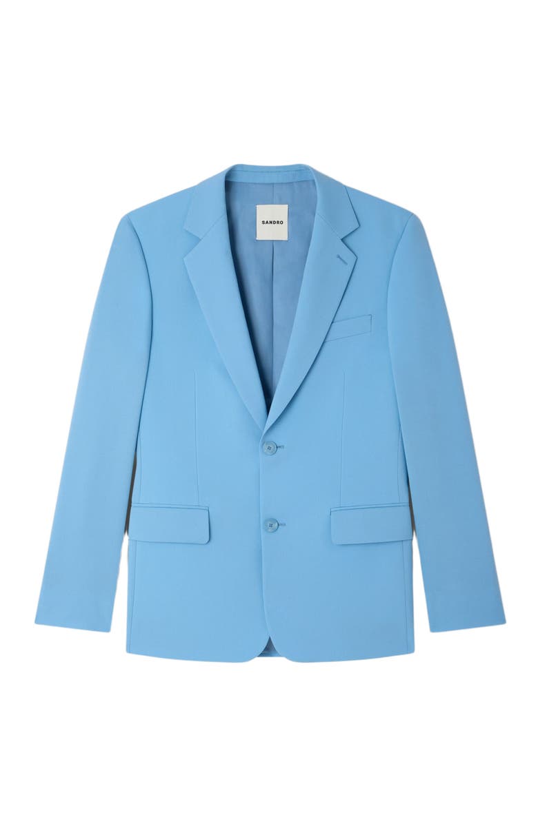SANDRO Wool suit jacket, Alternate, color, Sky Blue