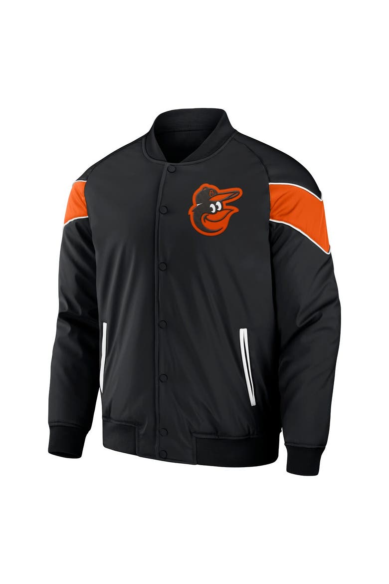 Men's Darius Rucker Collection by Fanatics Black Baltimore Orioles Baseball Raglan Full-Snap Jacket, Alternate, color, Black