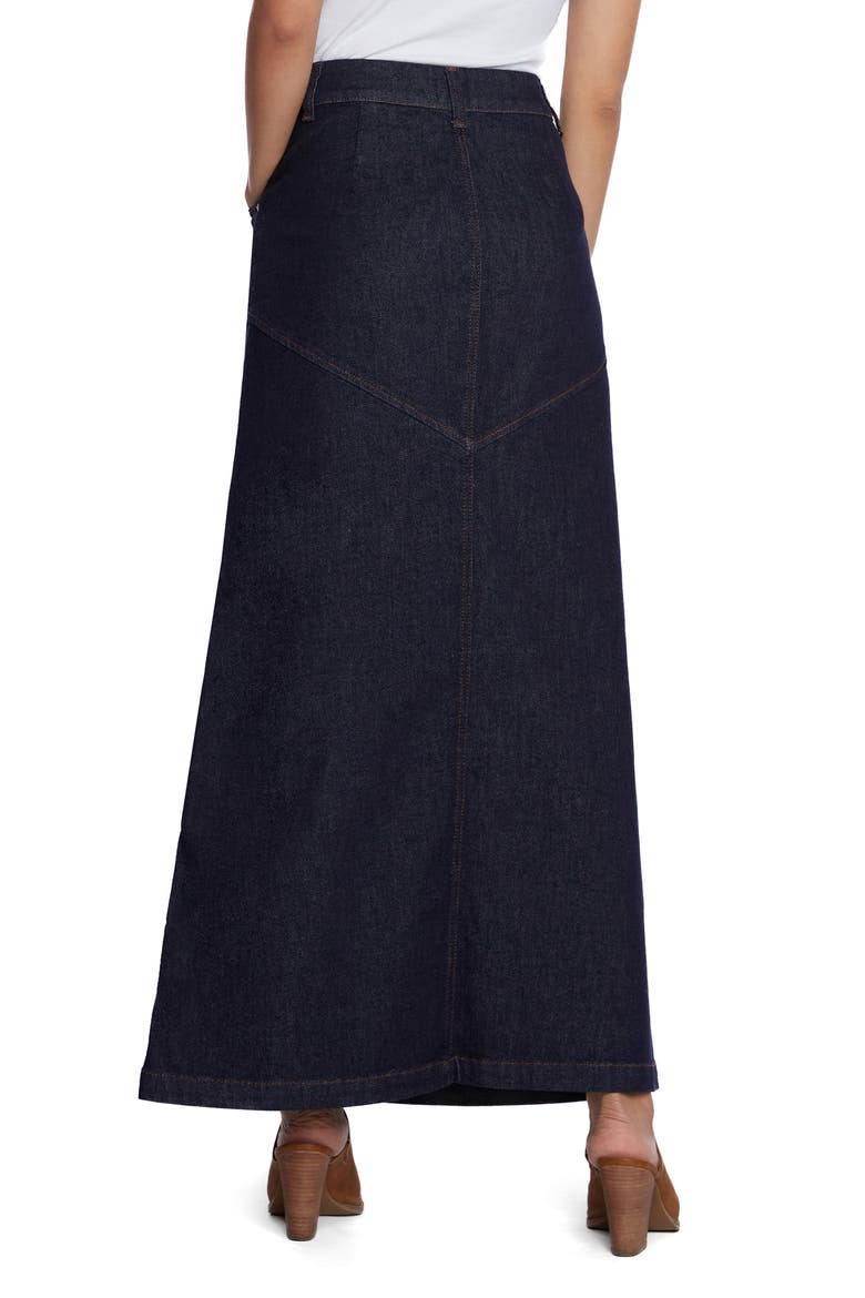 Pieced Denim Maxi Skirt, Alternate, color, RAW DENIM