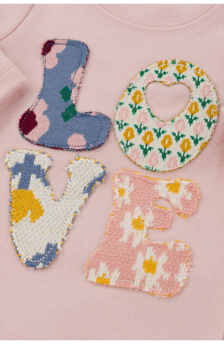oh baby! Quilted LOVE Stacked Applique Long Sleeve Two Piece Set, Alternate, color, 