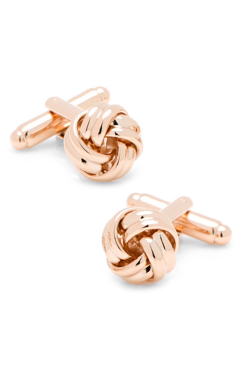 Cufflinks, Inc. Knot Cufflinks, Main, color, Rose Gold