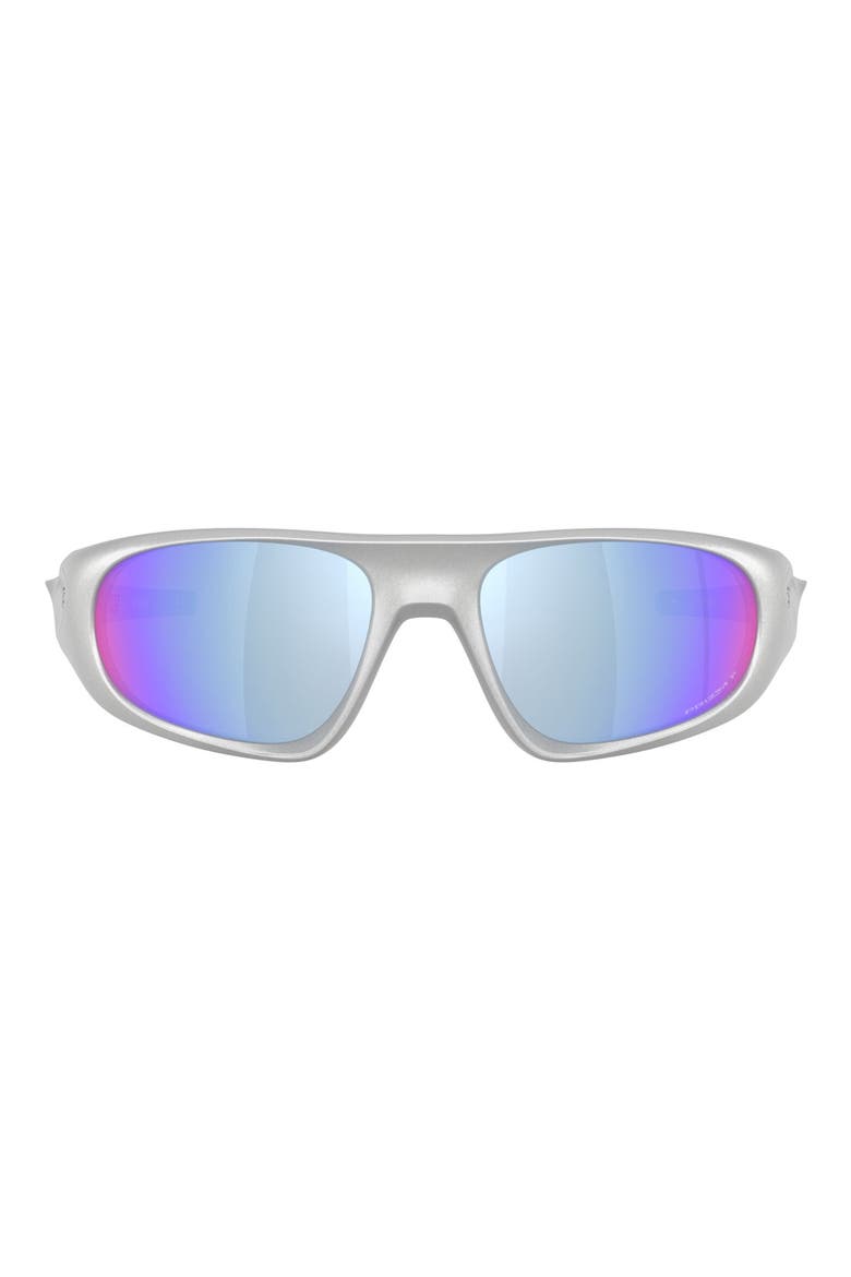 Neoforma 60mm Prizm™ Polarized Oval Sunglasses, Main, color, SILVER / PRIZM DEEP WATER