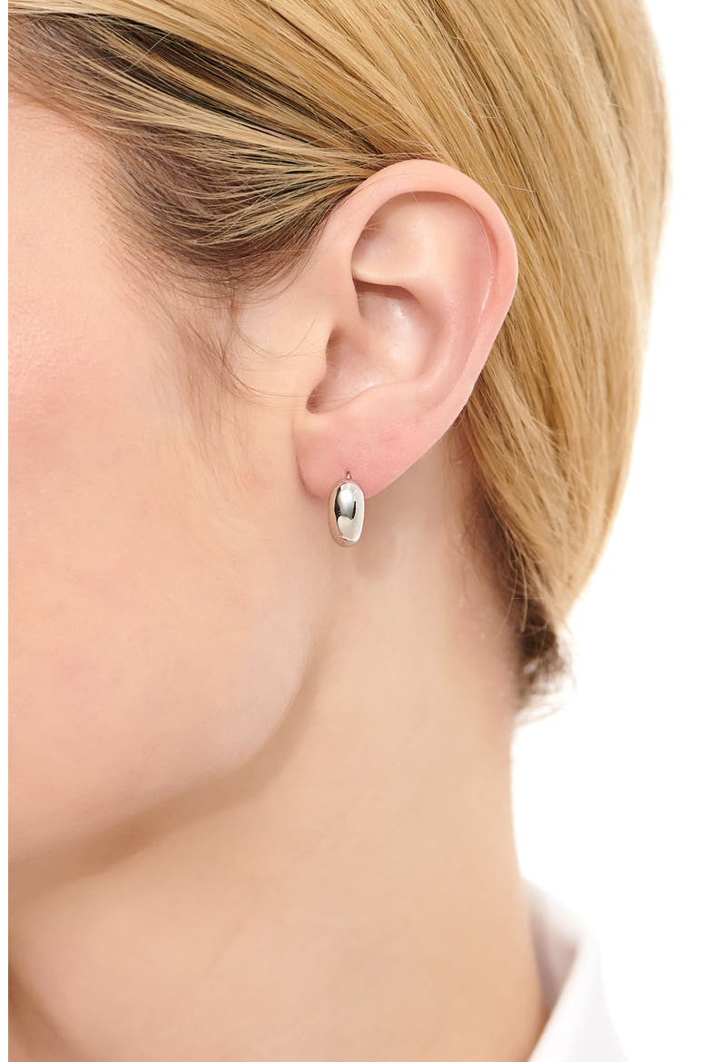 Teardrop Hoop Earrings, Alternate, color, SILVER