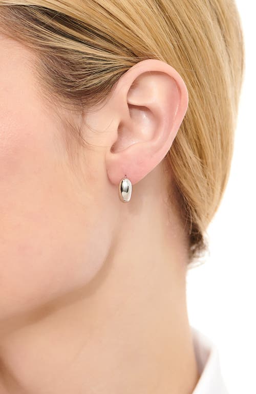 Devata Teardrop Hoop Earrings In Silver