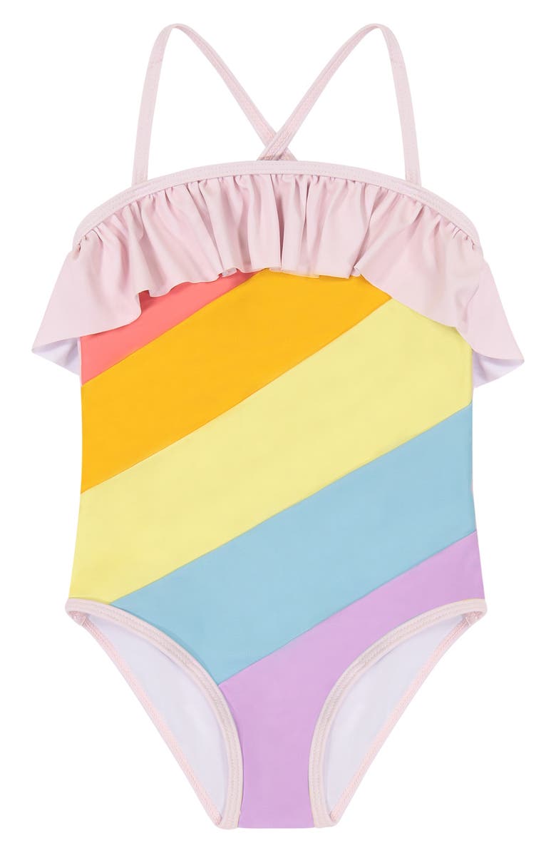 Andy & Evan Kids' Ruffle One-Piece Swimsuit, Main, color,