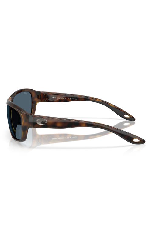 Costa Del Mar Clipperton 58mm Polarized Rectangular Sunglasses In Tortoise/gray 580p