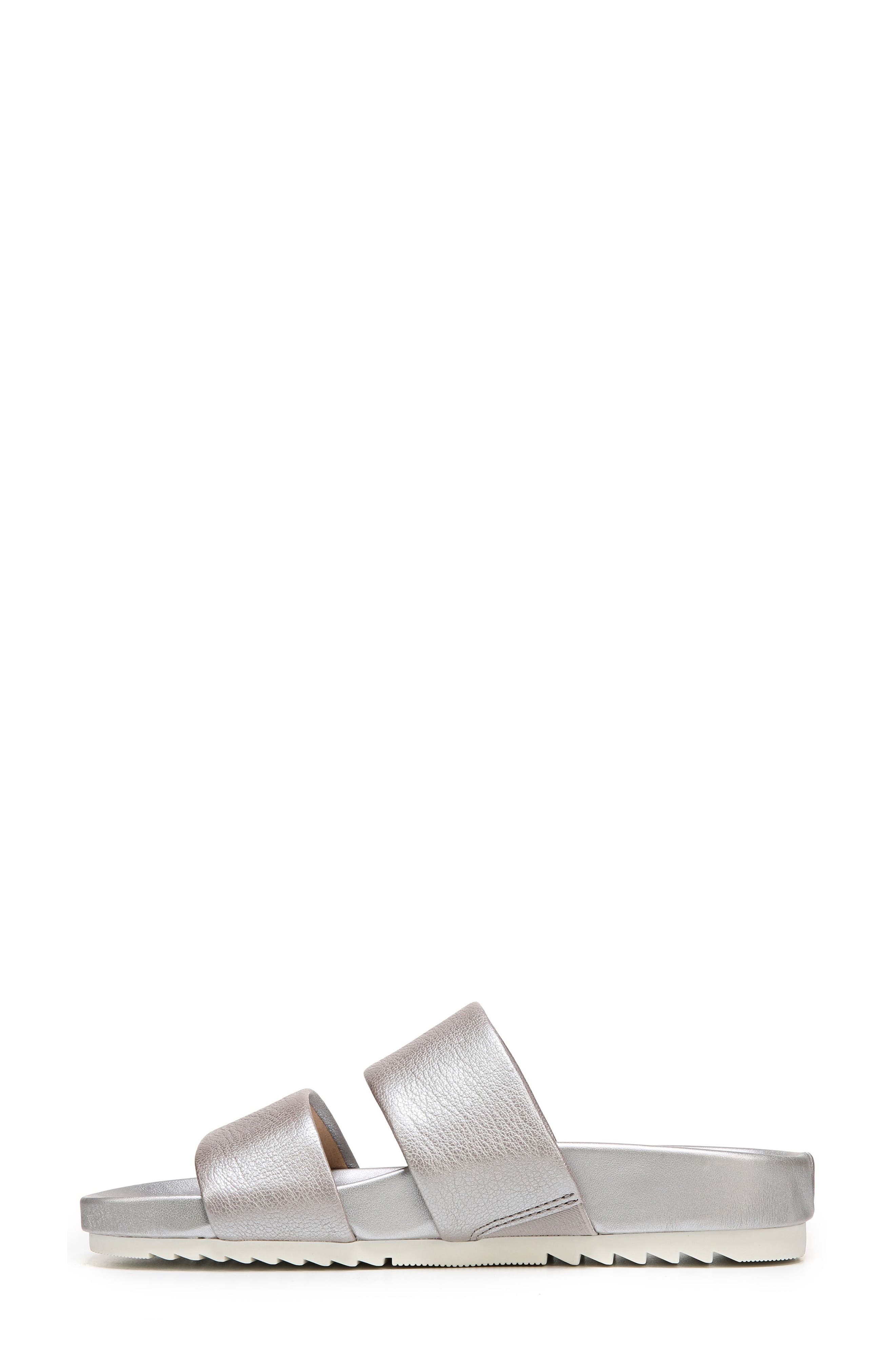Amabella Slide Sandal, Alternate, color, SILVER LEATHER