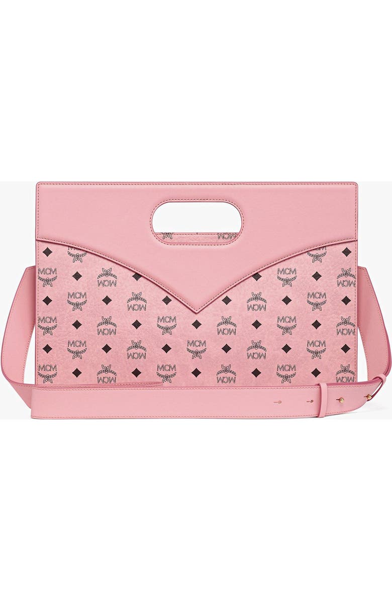 MCM Diamond Bag in Visetos Leather Mix, Alternate, color, Soft Pink