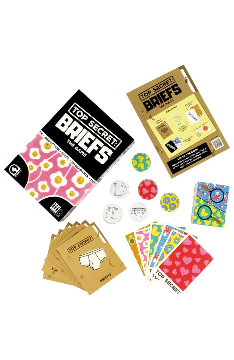 GINGER FOX Top Secret Briefs, The Deduction Game Of Undercover Underpants, Alternate, color, Multicolored