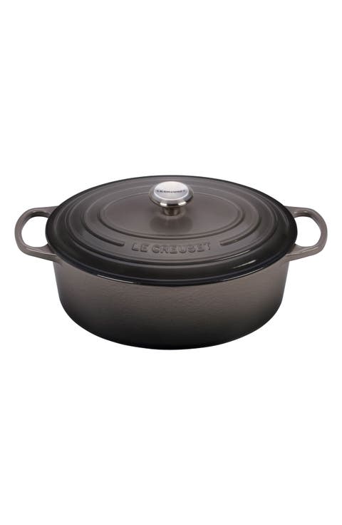 Signature 6.75-Quart Oval Enamel Cast Iron French/Dutch Oven with Lid