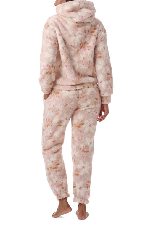 Splendid High Pile Fleece Pajamas In Berry Frost Floral