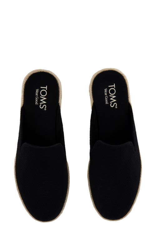 Toms Santiago Espadrille Mule In Black
