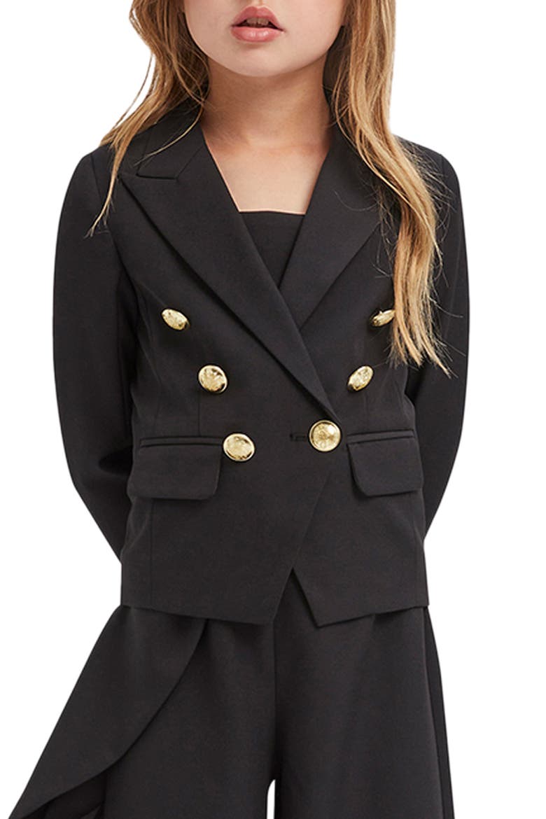 Kids' Trysta Blazer, Main, color, BLACK