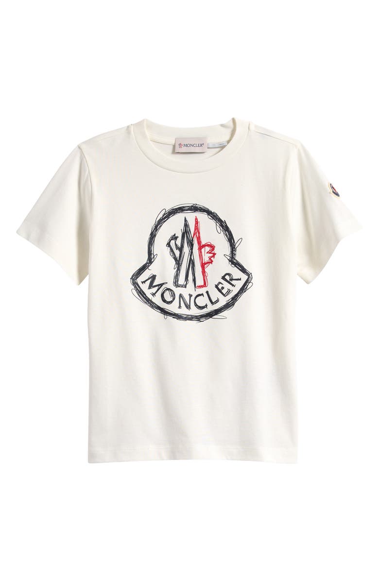Moncler Kids' Logo Graphic T-Shirt, Main, color, Natural