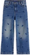 Scotch & Soda The Deep Loose Embroidered Wide Leg Denim Jeans