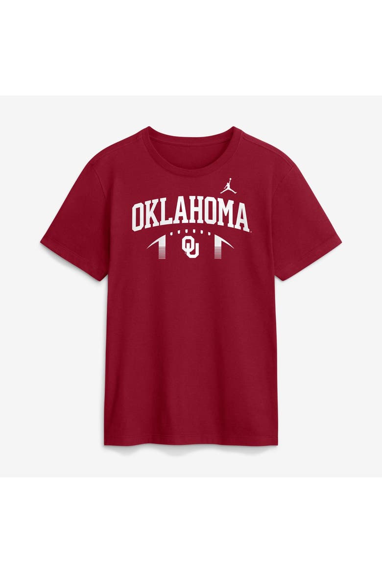 Men's Jordan Brand  Crimson Oklahoma Sooners Primetime Football Icon T-Shirt, Main, color, Crimson
