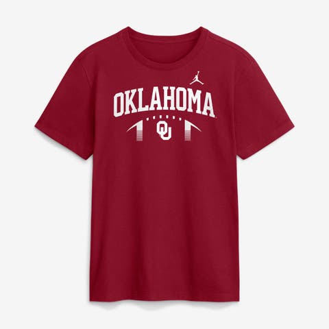 Men's Jordan Brand  Crimson Oklahoma Sooners Primetime Football Icon T-Shirt