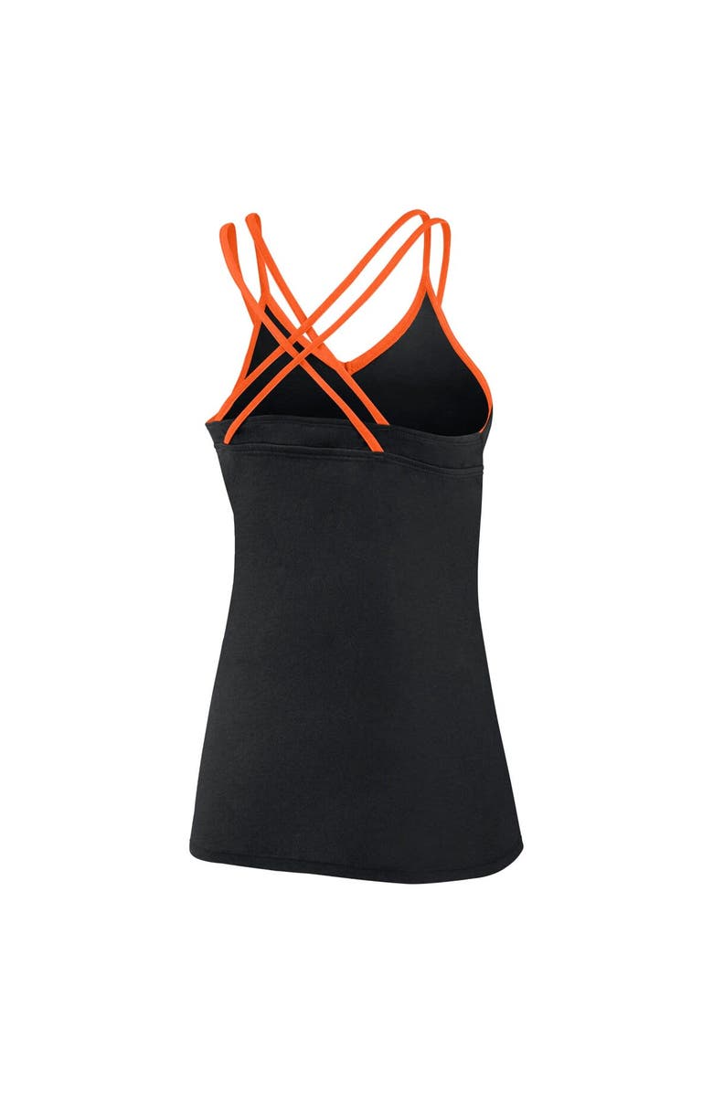 FANATICS Women's Fanatics Branded Black San Francisco Giants Go For It Strappy V-Neck Tank Top, Alternate, color, Black