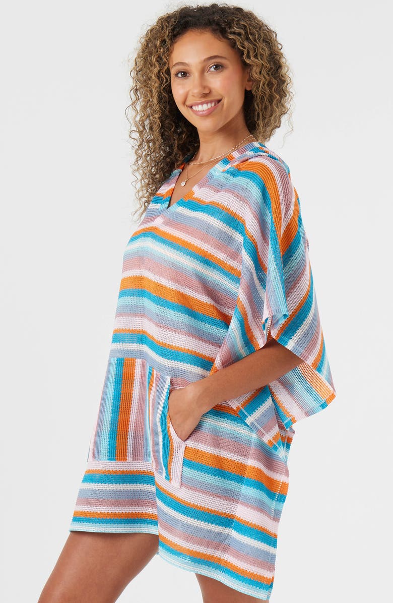 Roxy Salty Soul Beach Poncho, Alternate, color, Multi Stripe