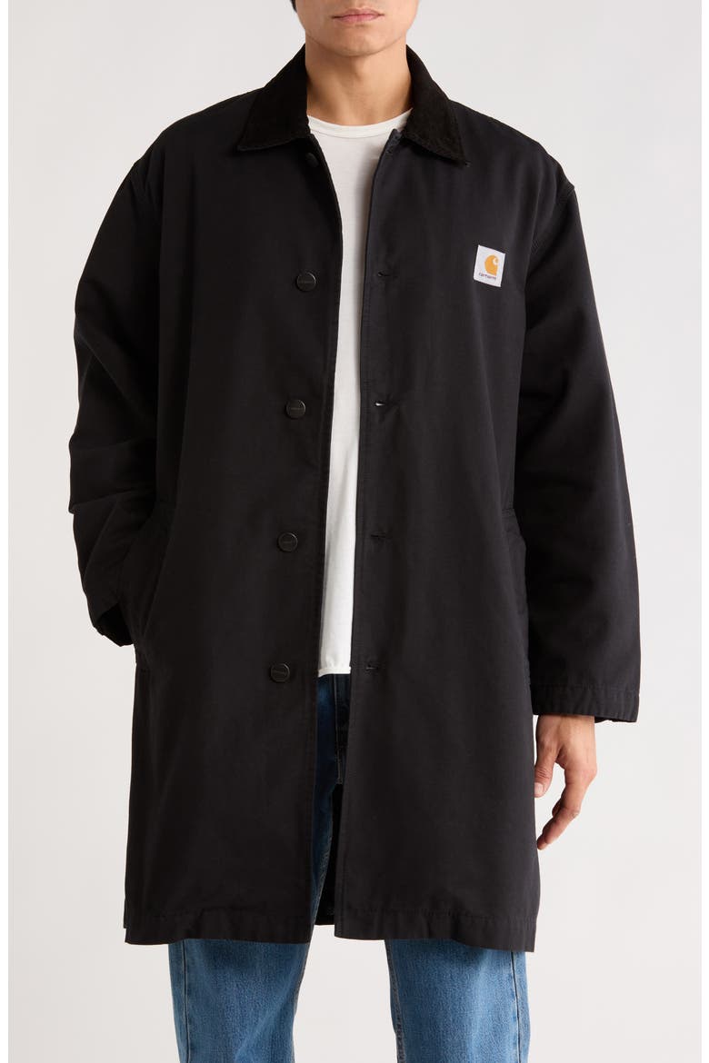 Webster Cotton Canvas Coat, Main, color, BLACK / BLACK RINSED
