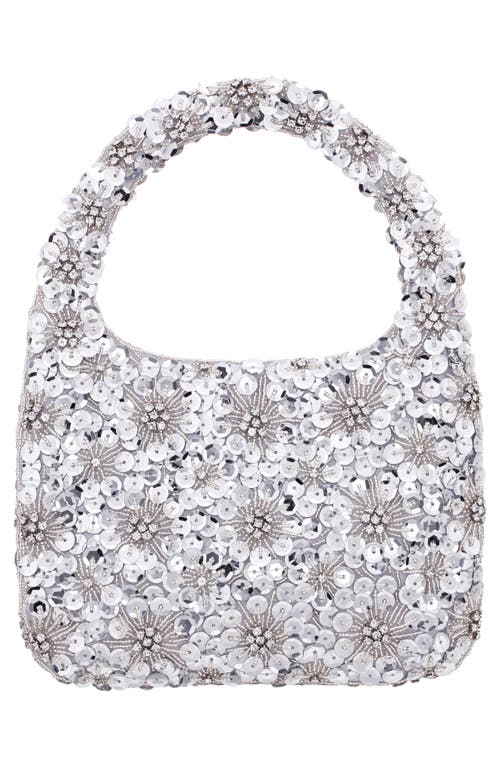 Nina Elia Top Handle Bag In Silver