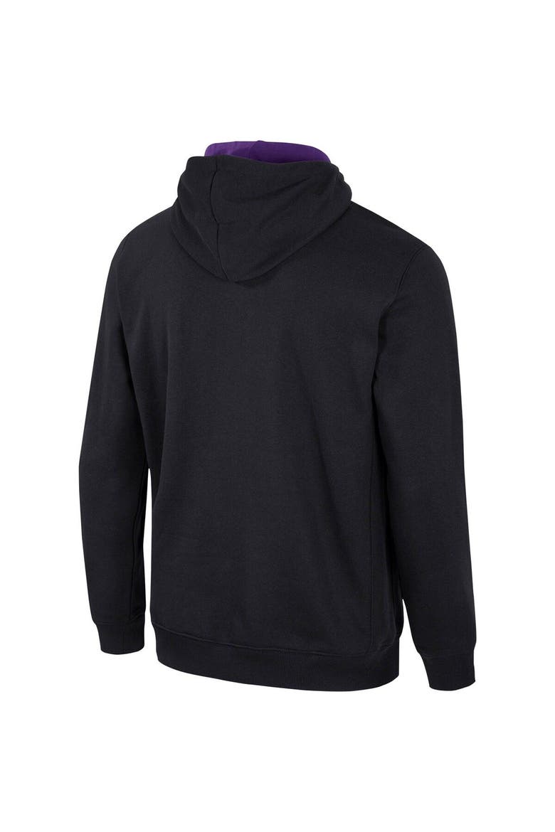 Men's Colosseum Black TCU Horned Frogs Half-Zip Hoodie, Alternate, color, Black