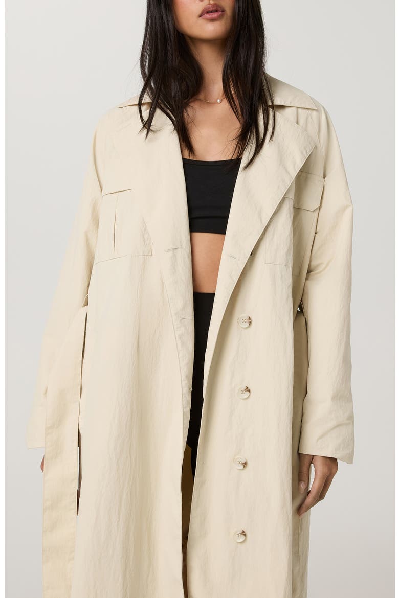 Rhodes Trench Coat, Alternate, color, BONE