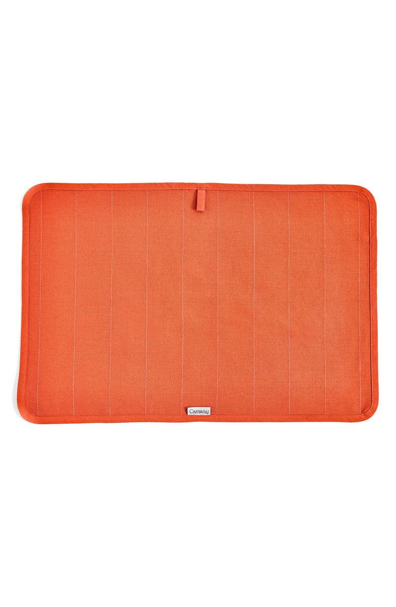 CARAWAY Set of 3 Cotton Tea Towels, Alternate, color, Perracotta