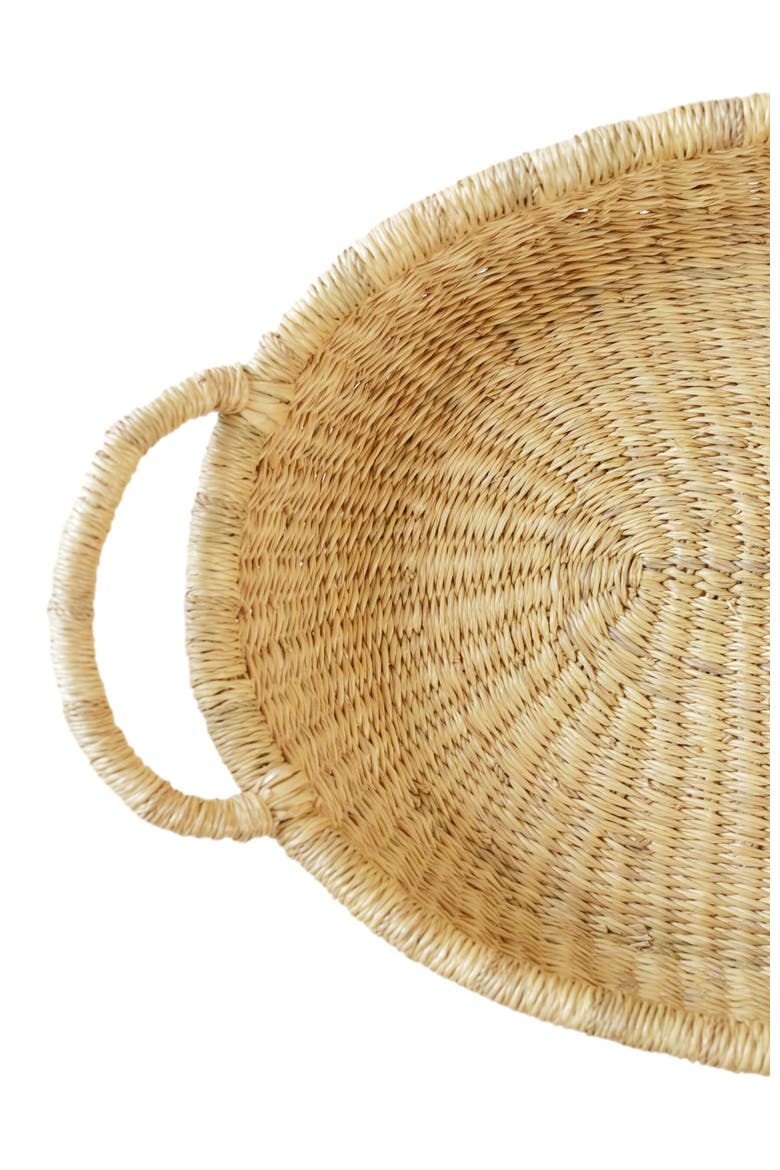 Bolga Double Handle Oval Tray, Alternate, color, Natural