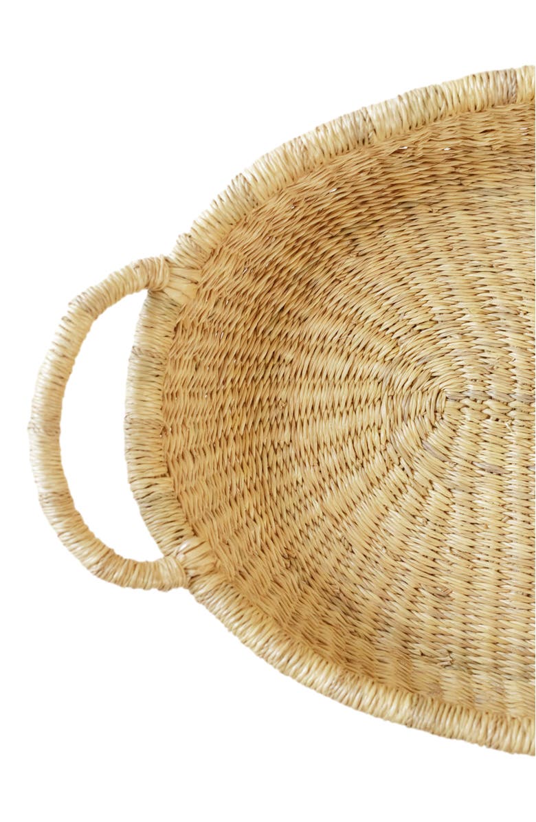 indego africa Bolga Double Handle Oval Tray, Alternate, color, Natural