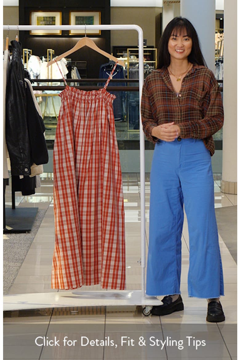 Gerta Plaid Cotton Midi Dress video