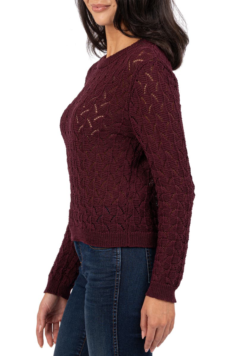 KUT from the Kloth Cosmo Open Stitch Crewneck Sweater, Alternate, color, 