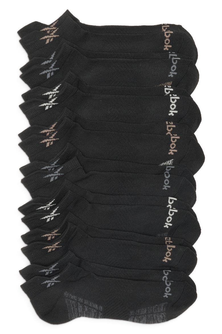 8-Pack Low Cut Athletic Socks, Main, color, BLACK