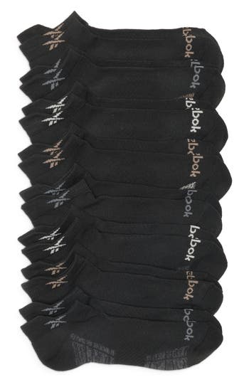 Reebok 8-pack Low Cut Athletic Socks In Black
