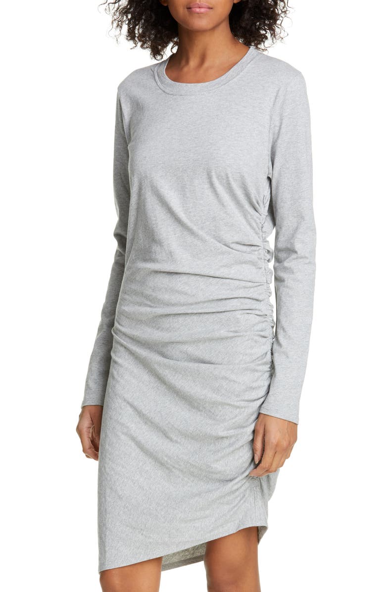 Veronica Beard Jaelyn Long Sleeve Ruched Dress, Alternate, color, 