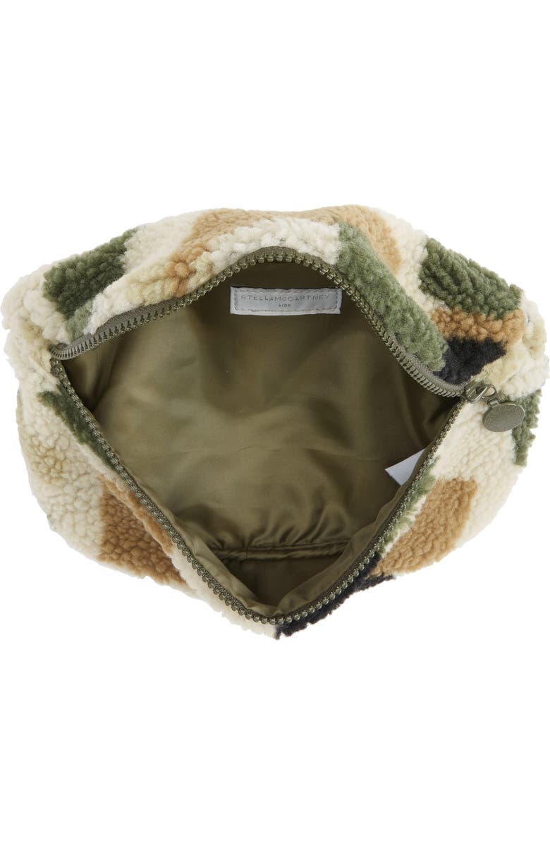 Stella McCartney Kids ' Camo Print Fleece Belt Bag, Alternate, color,