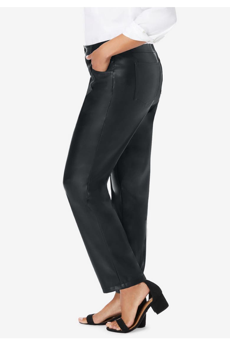Faux Leather Pant, Alternate, color, BLACK