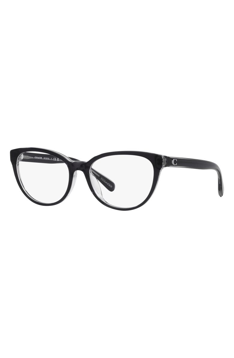 COACH 53mm Round Optical Glasses, Alternate, color, 