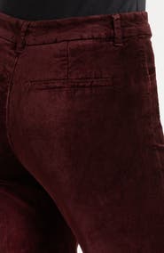 PAIGE Leenah High Waist Wide Leg Velvet Trouser Jeans