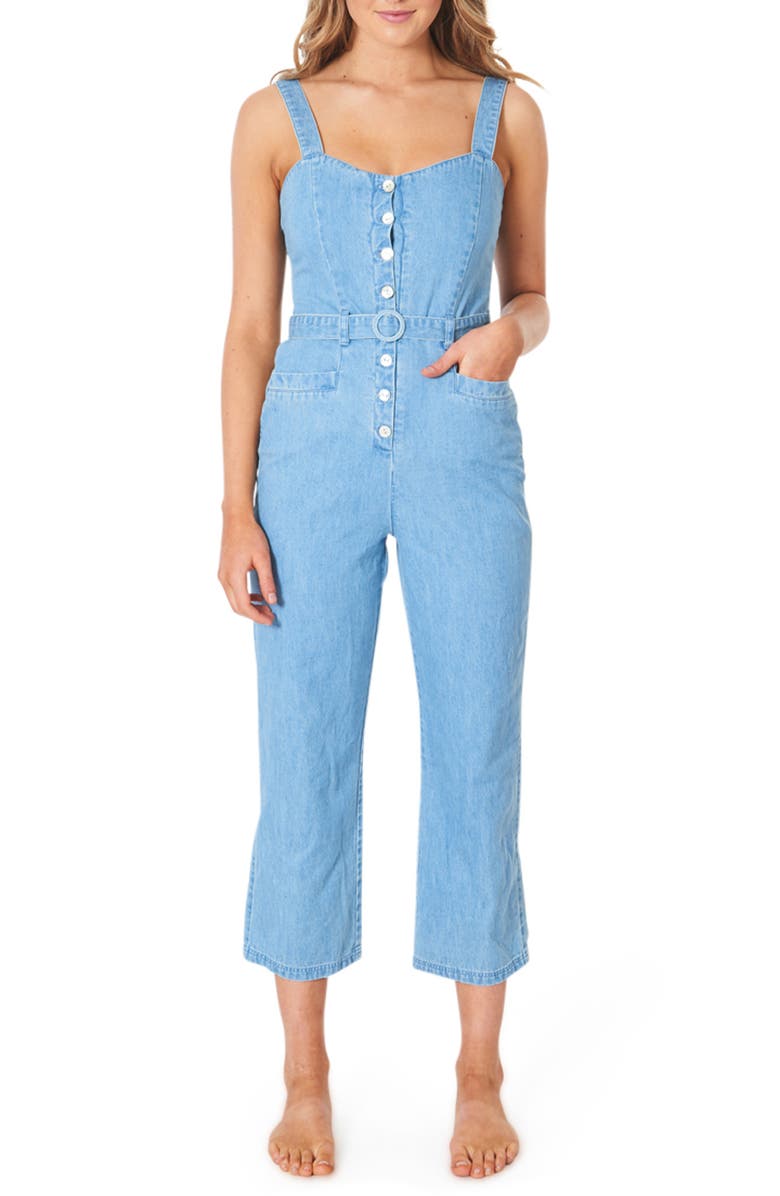 Rip Curl Golden Days Chambray Jumpsuit, Main, color, 
