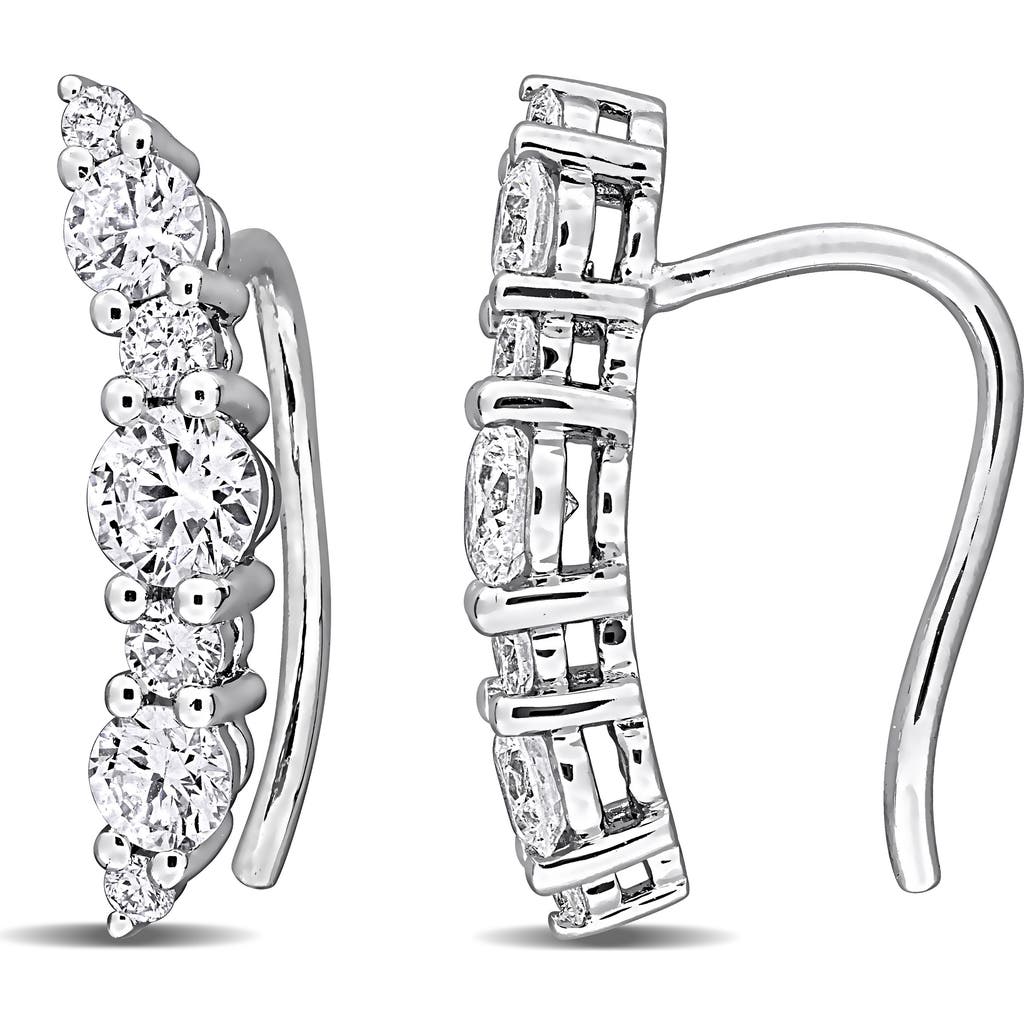 Created Forever 1 Ct Lab Grown Diamond Tw Charm Earrings Silver In White