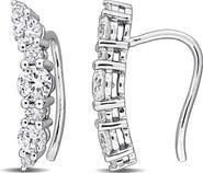 Created Forever Sterling Silver Lab Grown Diamond Ear Crawlers