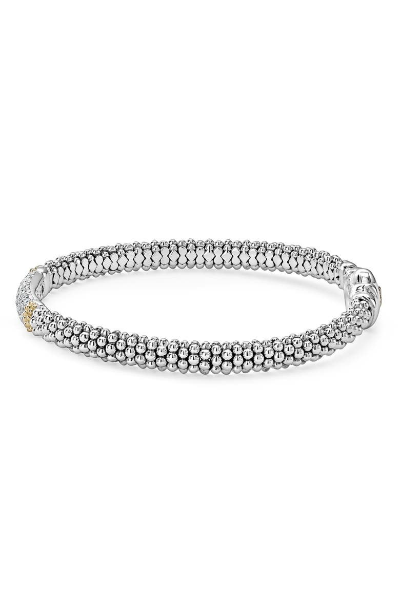 LAGOS Caviar Lux Diamond Bracelet, Alternate, color, Silver