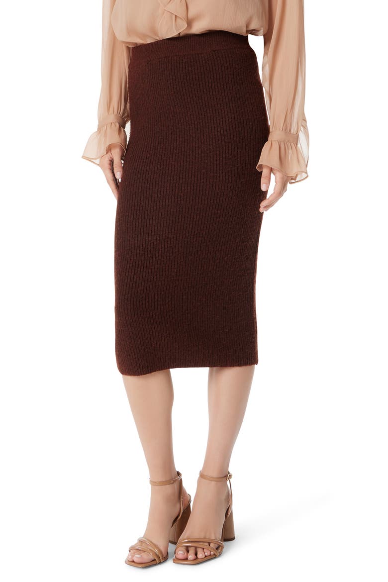 Rosalie Rib Skirt, Main, color, BITTER CHOCOLATE