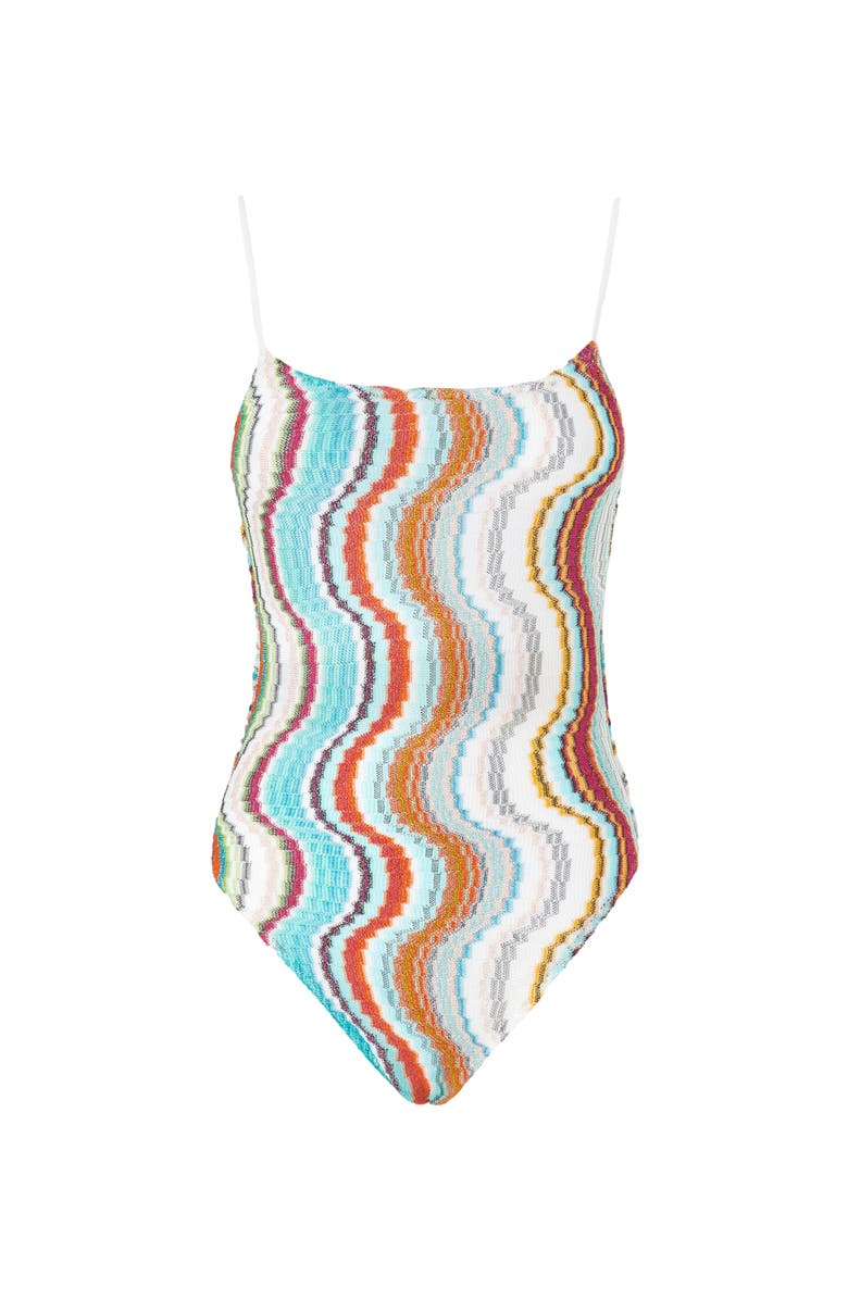 Missoni One-piece Swimsuit With Lamé Wave Pattern, Alternate, color, Multicoloured