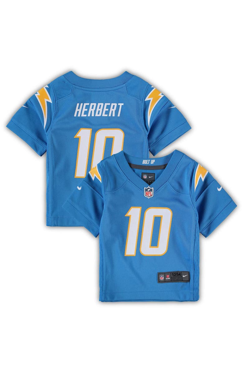 Nike Infant Nike Justin Herbert Powder Blue Los Angeles Chargers Game Jersey, Alternate, color, Powder Blue