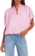Karen Kane Crushed Satin V-Neck Top