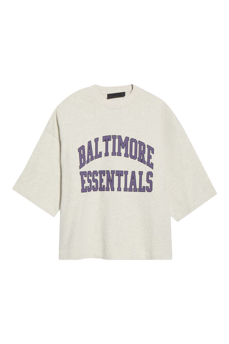 Baltimore Ravens Merch Oversize Cotton Graphic T-Shirt, Main, color, OATMEAL HEATHER