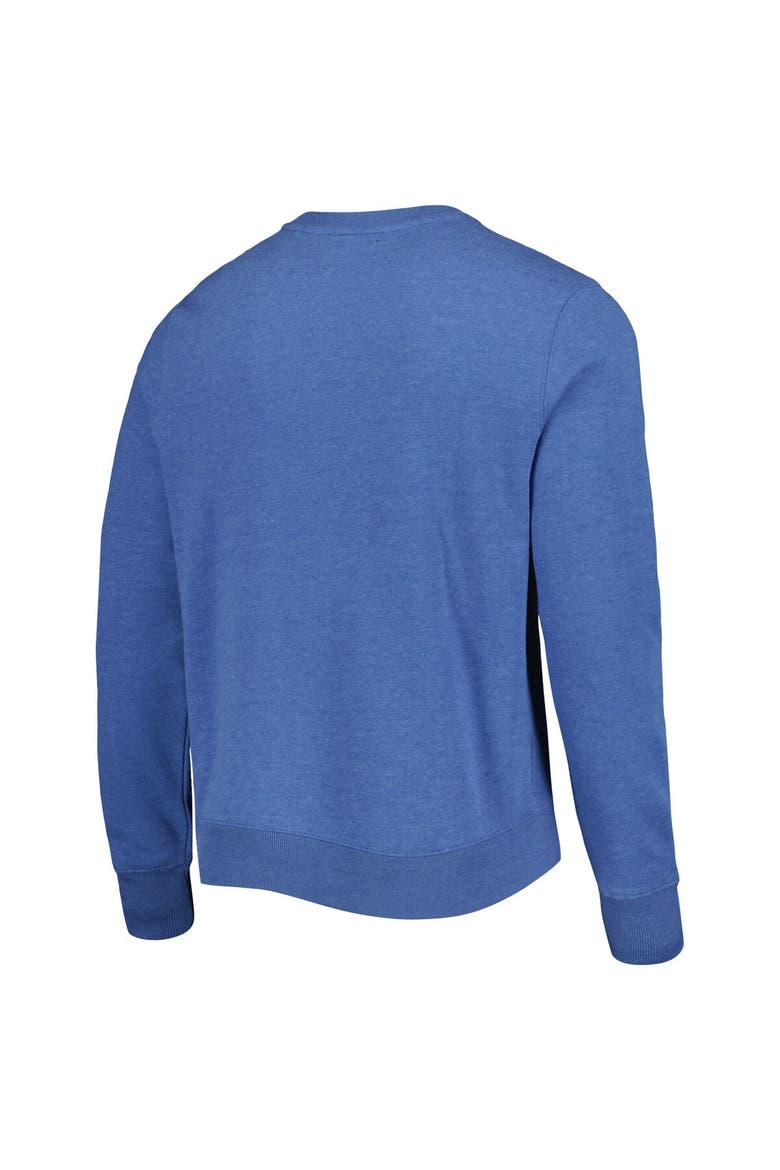 Men's '47 Heathered Blue Los Angeles Rams Bypass Tribeca Pullover Sweatshirt, Alternate, color, Blue