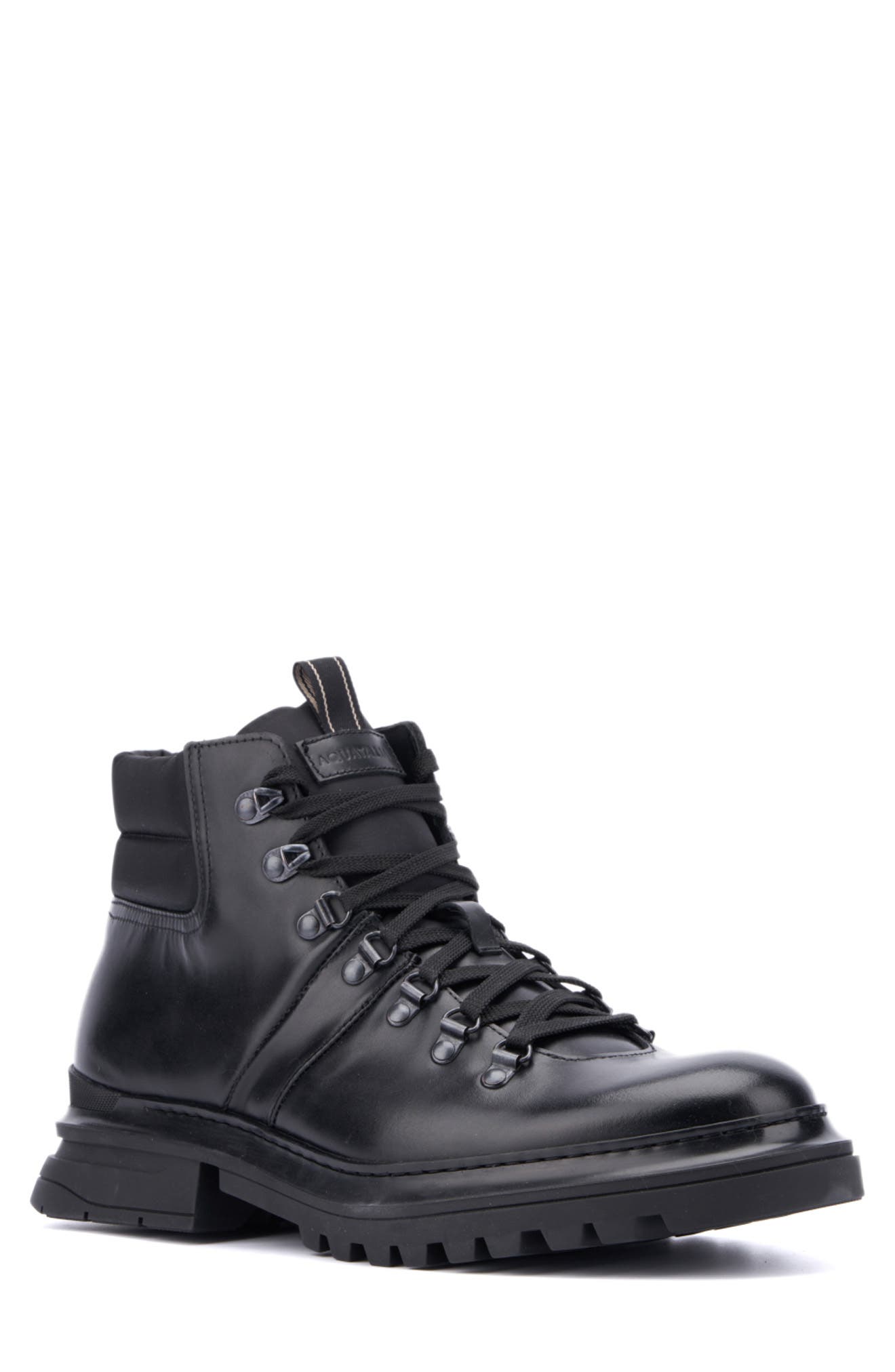 Aquatalia Edwin Weatherproof Lace-Up Boot, Main, color, Black